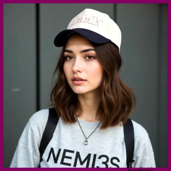 Adjustable Snapback Baseball Cap with Ponytail Opening, Lightweight Embroidered - Picture 6 of 7